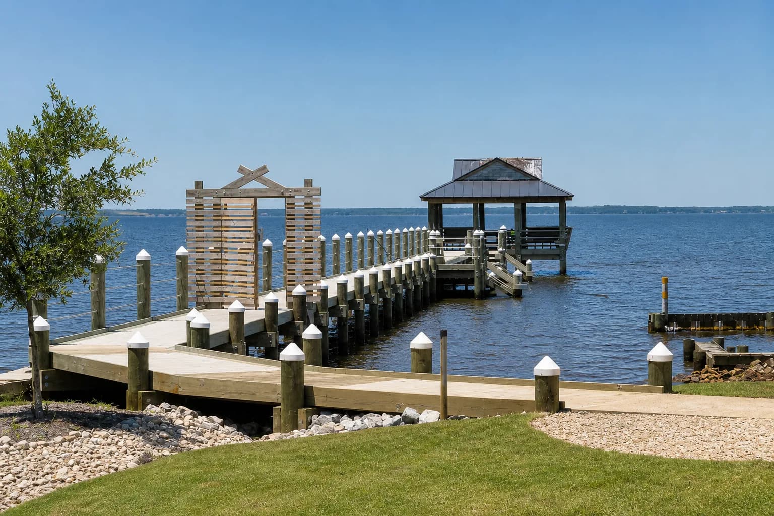 Corolla soundfront on Currituck Sound, North Carolina